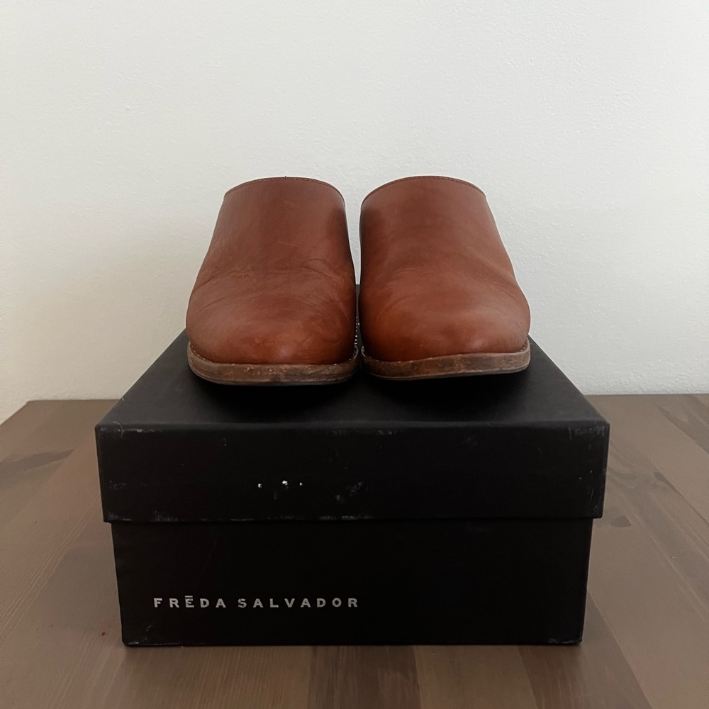 FREDA SALVADOR | Brown leather Mules